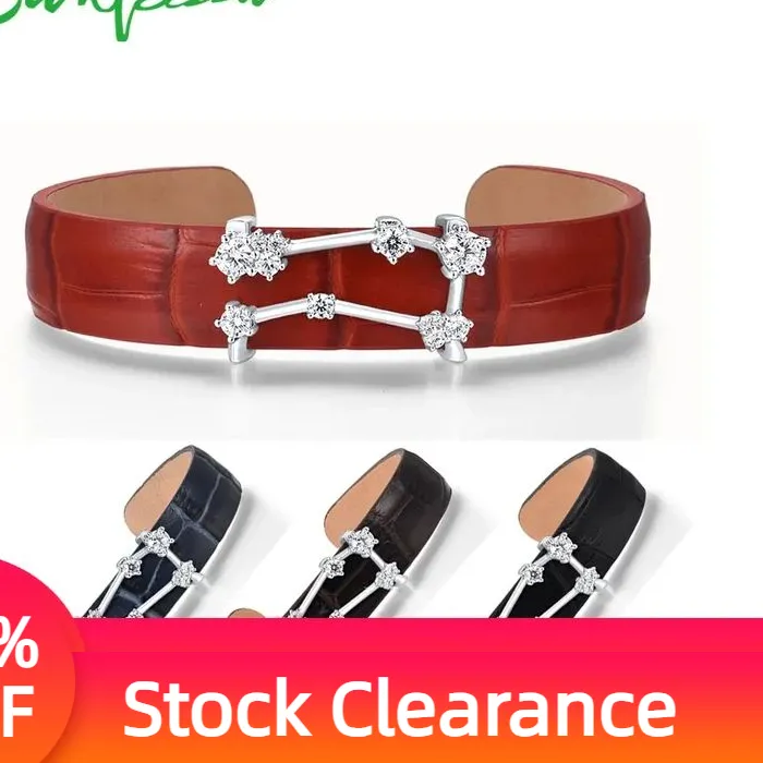 Authentic Celestial Twins Cuff A Gemini Zodiac Talisman Woven In Leather And Moonlit Silver