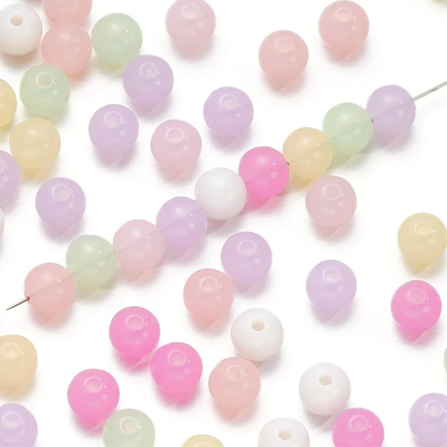Authentic Celestial Prism Spacers: 4-10 mm Acrylic Jelly Beads for Enchanting Jewelry