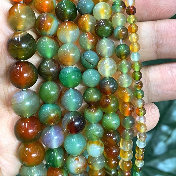 Authentic The Iridescent Vision: Peacock Agate Sacred Strands