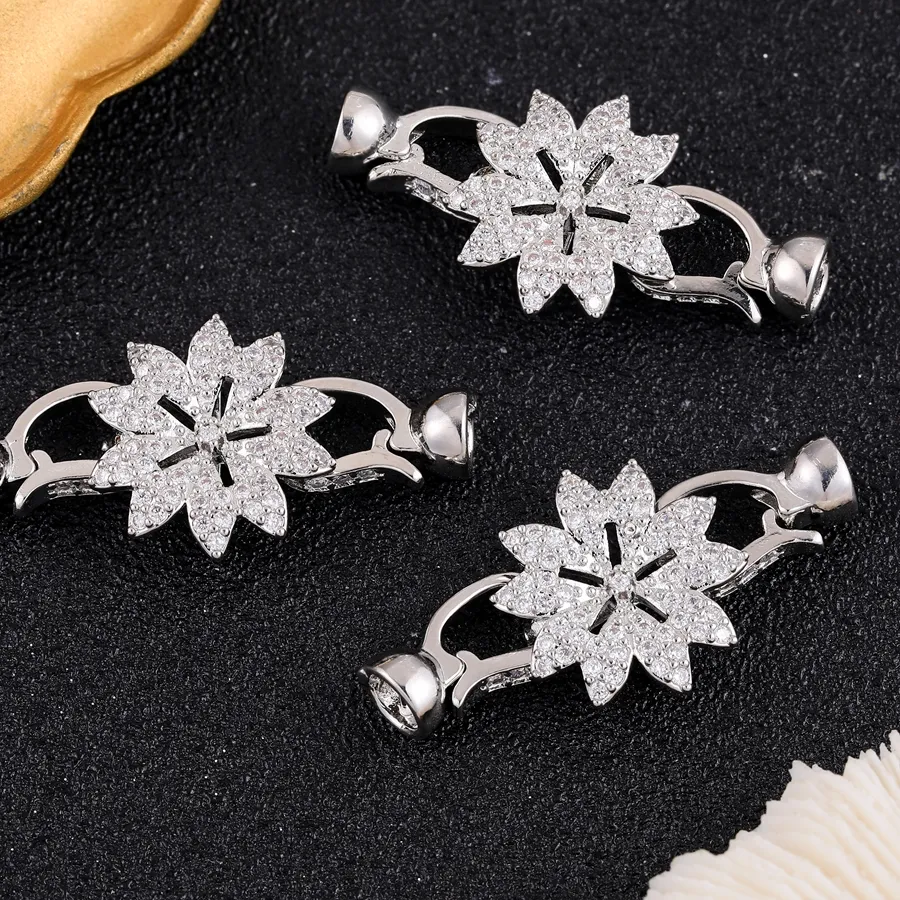 Authentic Juya Handmade Decorative Closure Fasteners Connector Clasp Hooks Accessories For DIY Beadwork Pearls Jewelry Making