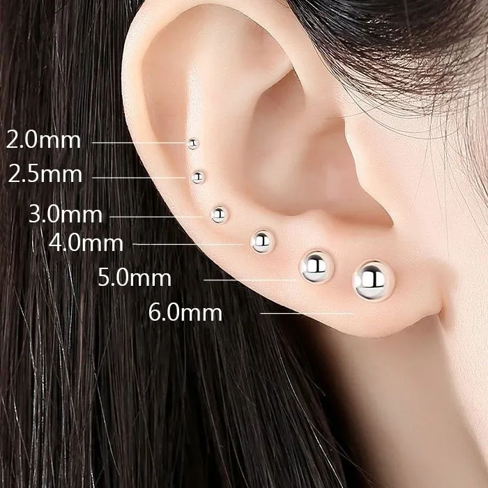 Authentic Celestial Spheres Pure Sterling Silver Studs