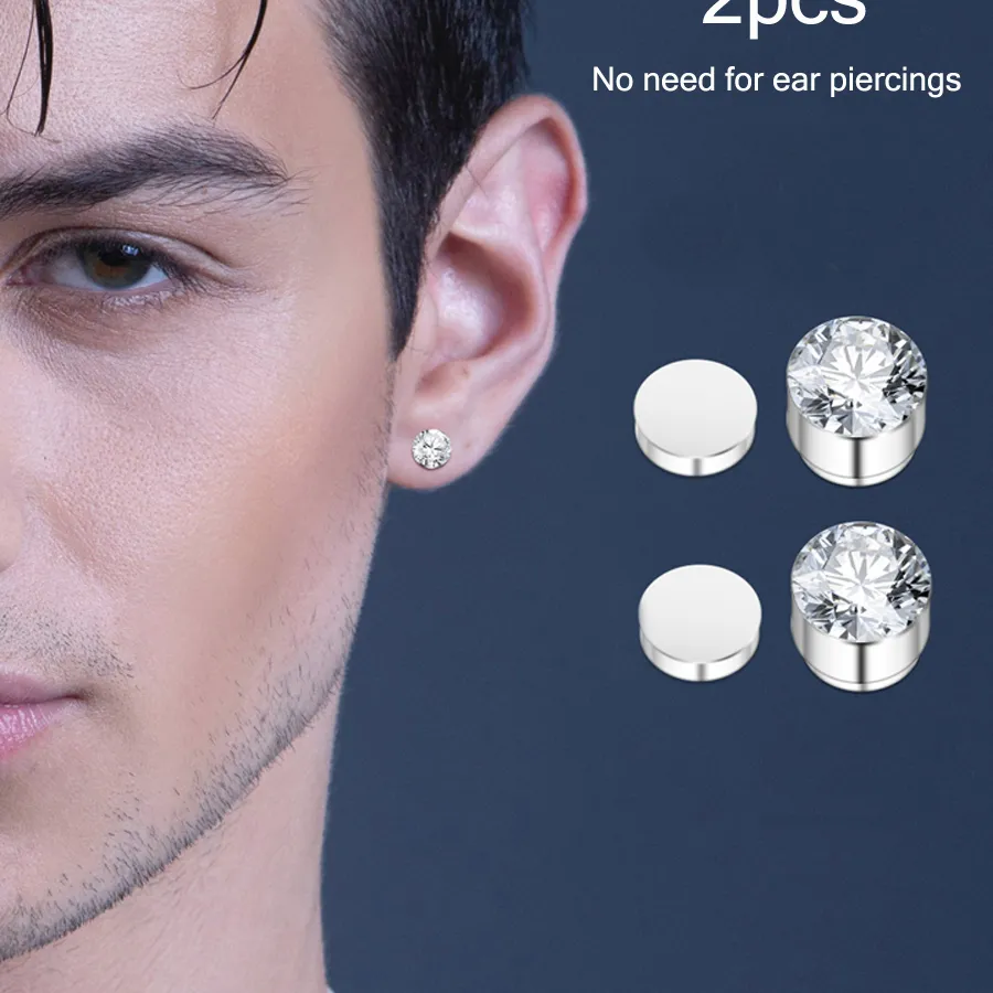 Authentic Sacred Union: Magnetic Stud Earrings with Celestial Zircon