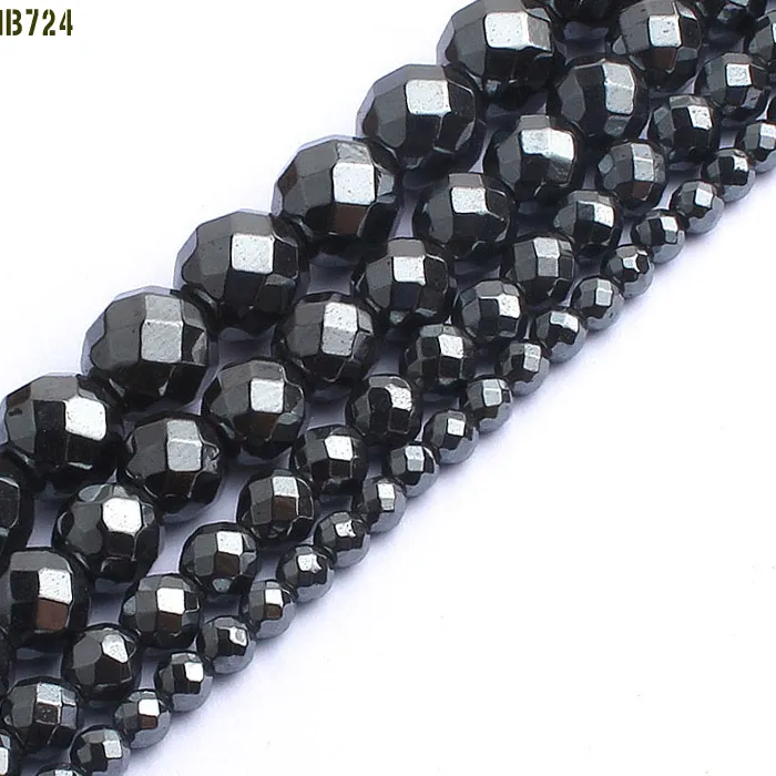 Authentic Shield of the Night: Protective Faceted Black Hematite Beads