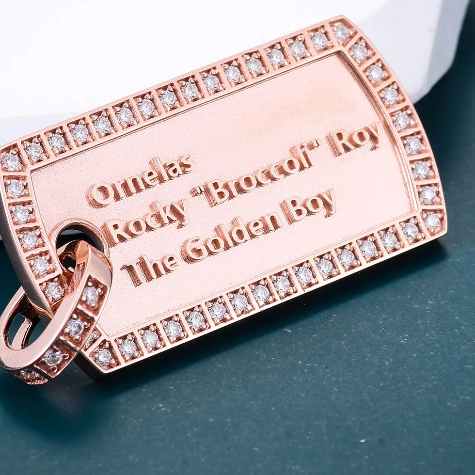 Authentic Provence Square Pendant for Men Moissanite Hip Hop Pendants for Women 10K Rock Drop Pendant Miami Rapper Pendant for Man