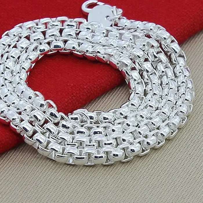 Authentic The Infinite Conduit: 925 Sterling Silver Round Box Chain