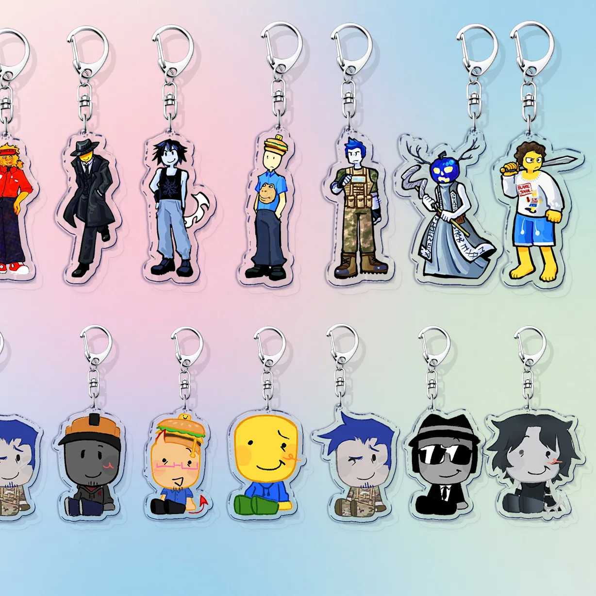 Authentic Game Forsaken Two Time Chance Keychain Accessories Bag Charms Elliot Womens Gamer Keyrings Jewelry Fans Freinds