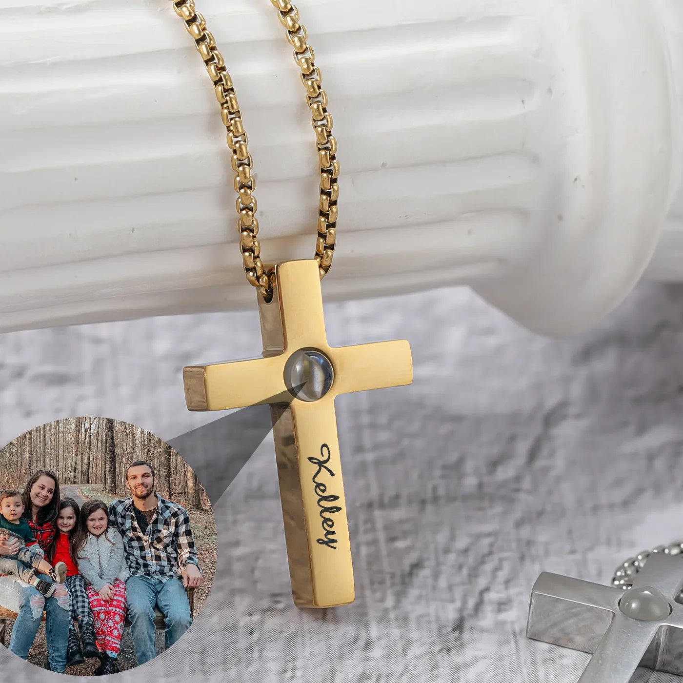 Authentic The Infinite Light Projection Cross Amulet