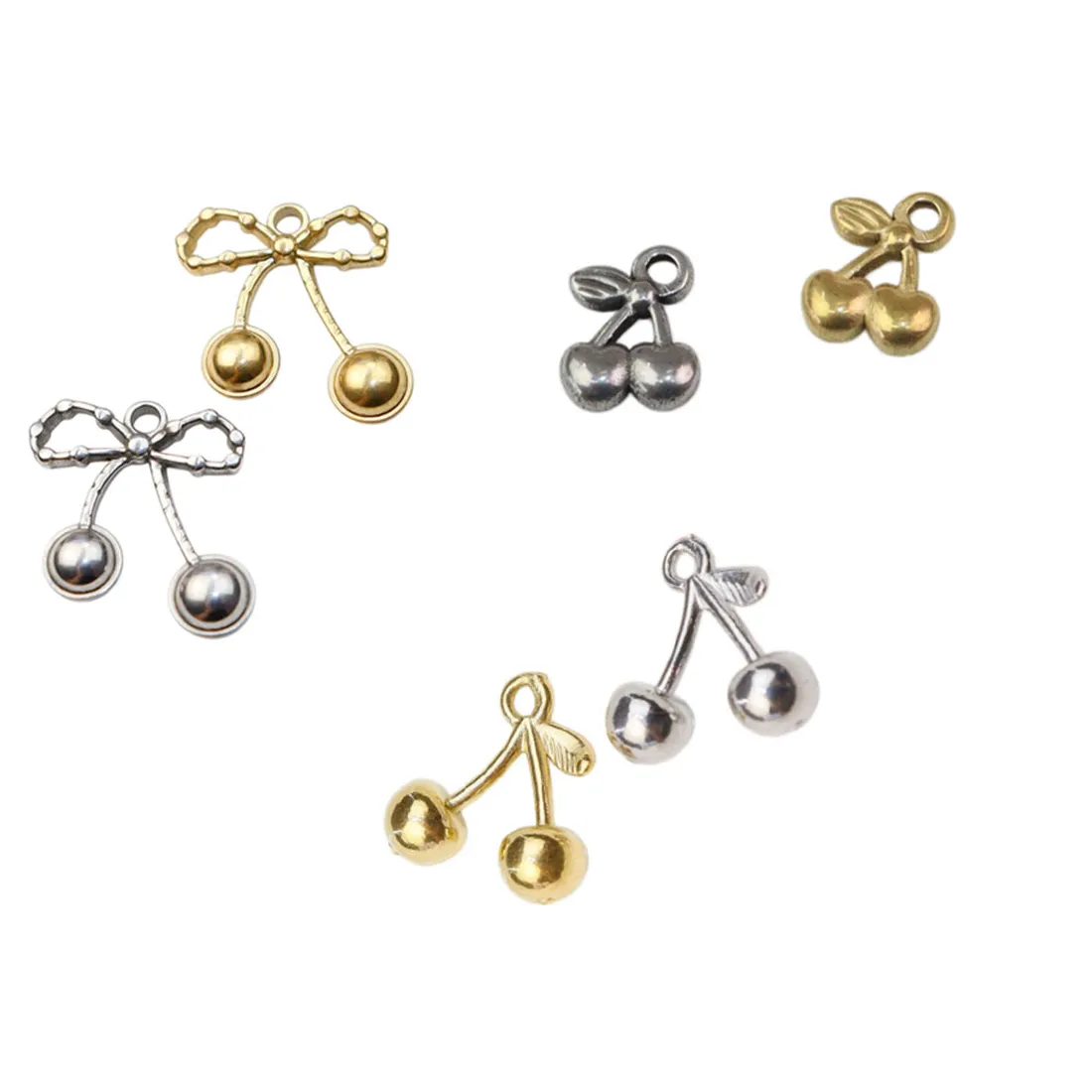 Authentic 5pcs Casting Stainless Steel Fish Rhinestones Charms Pendant Jewelry Accessory DIY Necklace Earrings Bracelets Vacuum PVD Plate