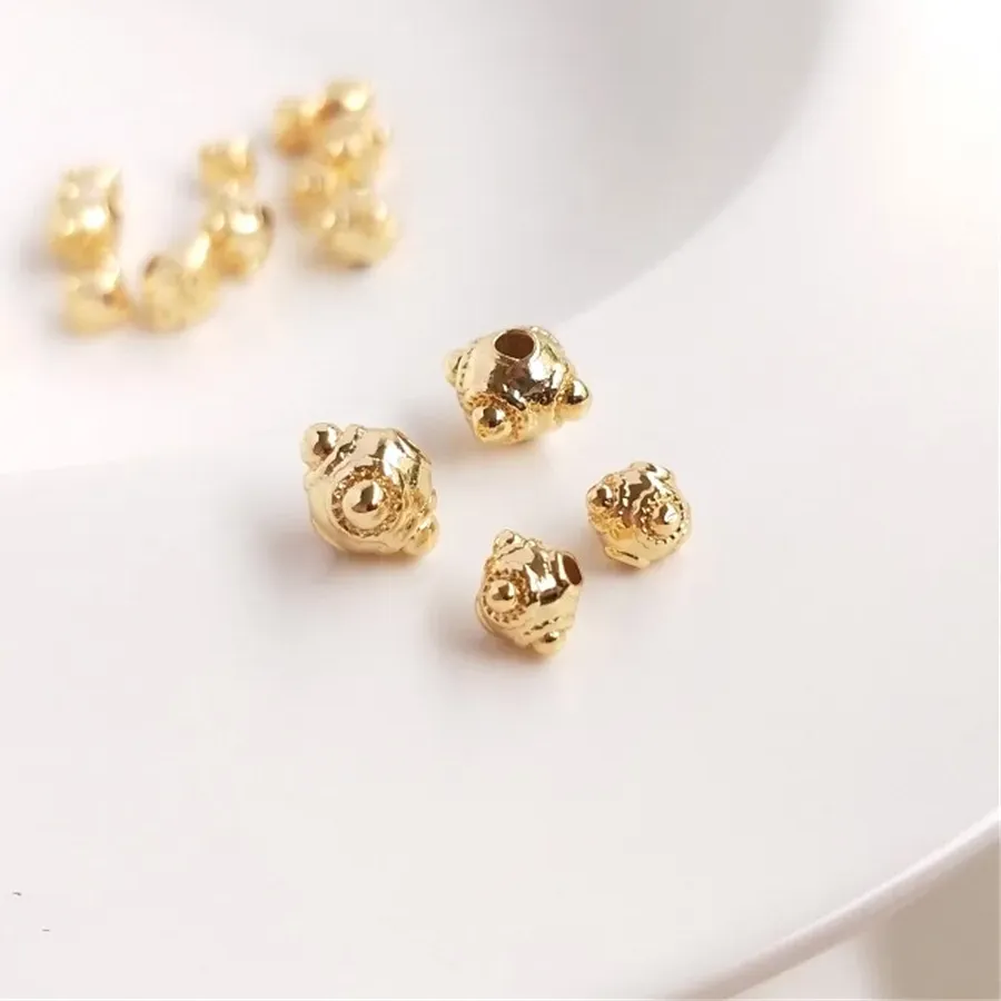 Authentic The Gilded Vision: 14K Gold-Plated Dragonfly Eye Bead