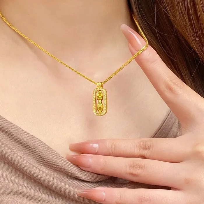 Authentic The Golden Vajra of Invincible Clarity Pendant Necklace