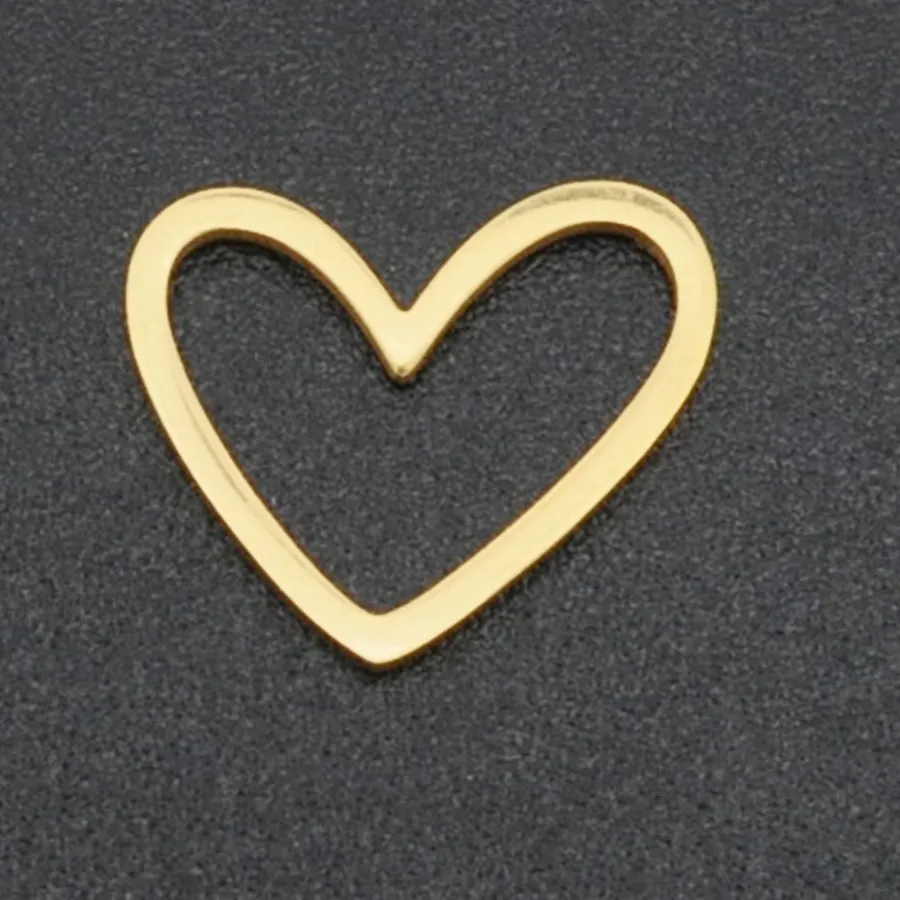 Authentic 10pcs/lot 316 Stainless Steel Heart Geometric DIY Earring Charm Connector Wholesale Top Quality Findings Accpet OEM Order