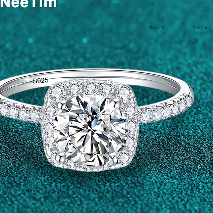 Authentic The Celestial Prism: D-Color Moissanite and White Gold Talisman of Fortune