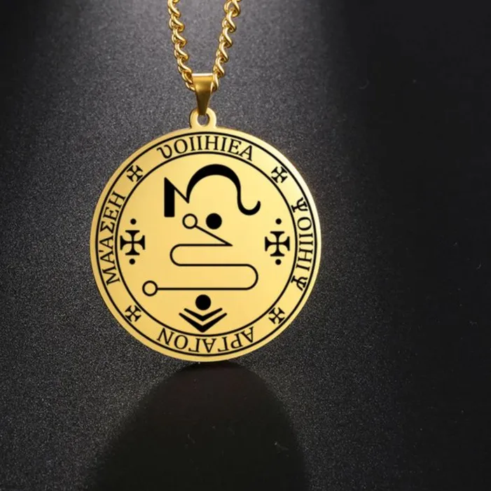 Authentic Dawapara Seal of The Jophiel Angel  Beauty of God Jophiel Sigil Pendant Necklace Stainless Steel Jewelry Men Necklaces