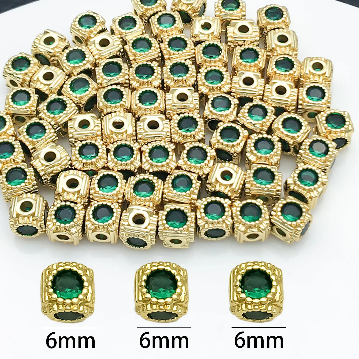 Authentic Celestial Cubes: 18K Gold‑Plated Brilliance for the Sacred Bracelet