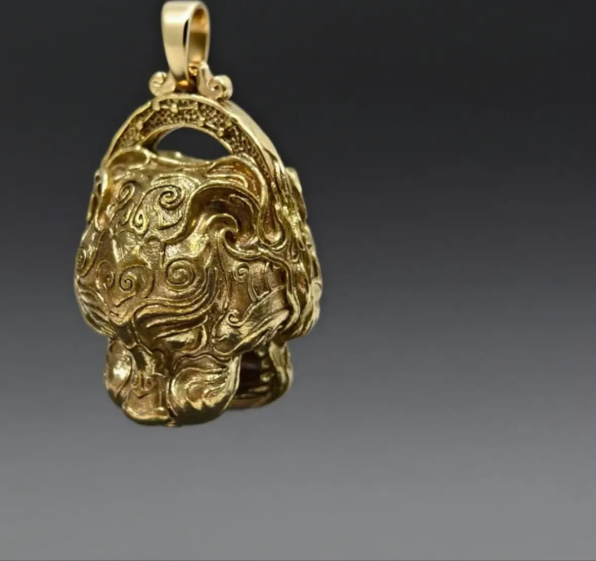 Authentic Original Handmade Seven Star Bagua Tiger Head Bell Pendant - Necklace Accessory