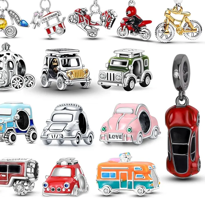 Authentic Charm Plata 925 Off-Road Vehicles And Motorcycles Charms Beads Fit Original 925 Silver Bracelet DIY Fine Jewelry For Women Gift