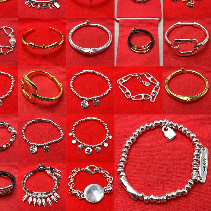 Authentic 2026 Spain jewelry bracelet, luxury retro and minimalist jewelry set
