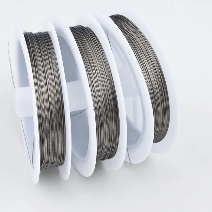 Authentic 1Roll 50 Meter Silver Color Tiger Tail Beading Wire Steel Wire For DIY Jewelry Making Findings Accessories 0.30-0.45mm