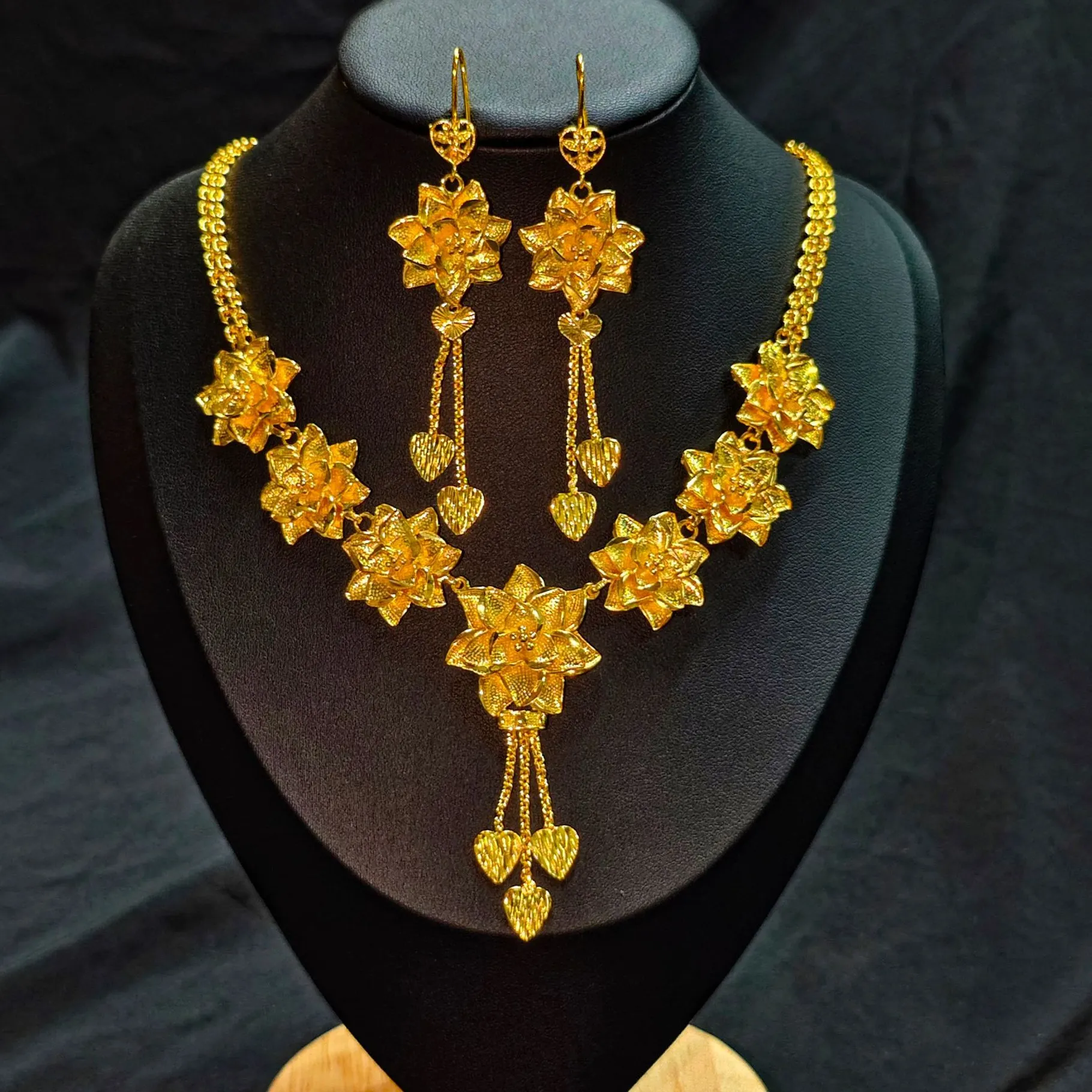 Authentic The Golden Lotus Eternal Radiance Set - 24K Sacred Blossom Amulet