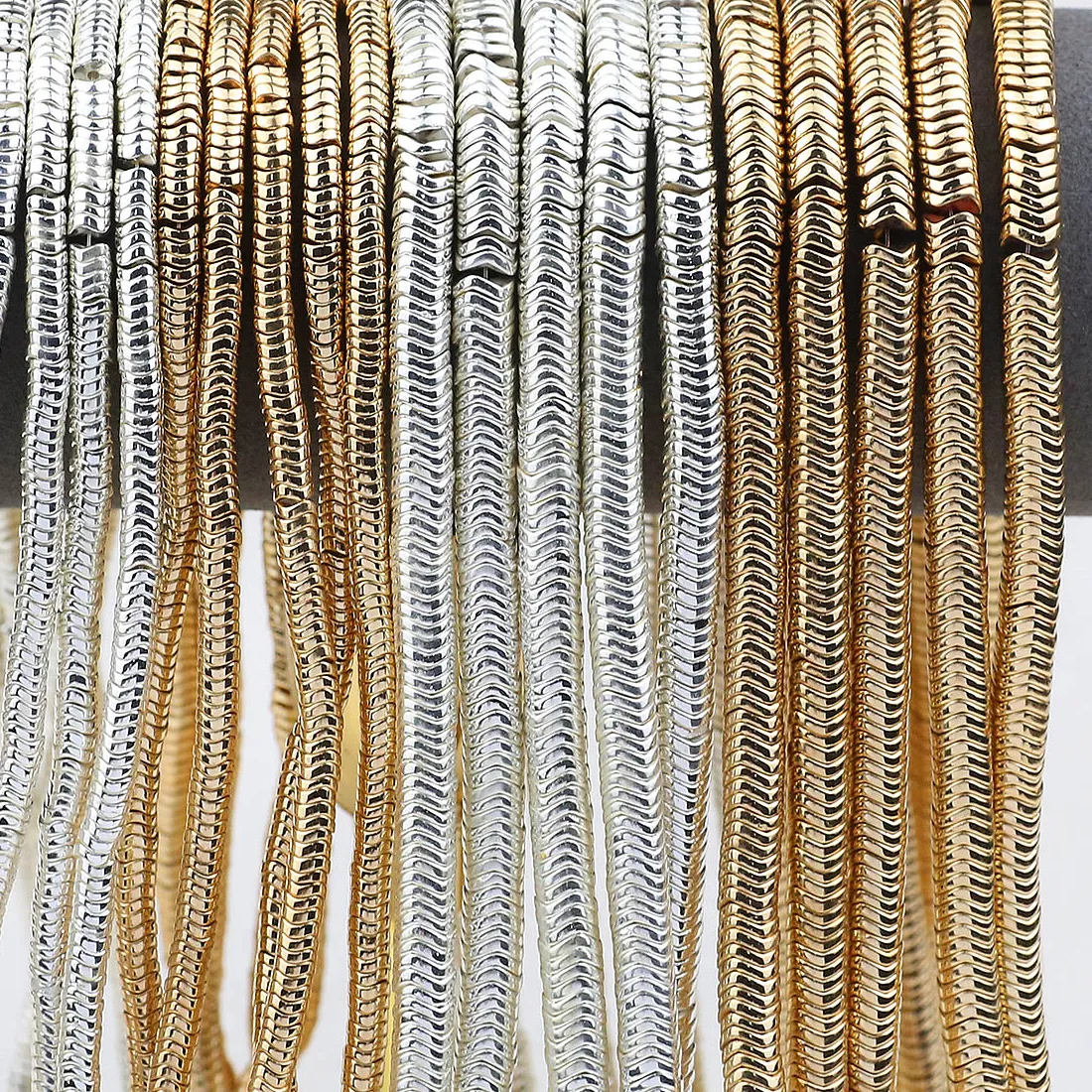 Authentic Round Wave Hematite Chip Bead Natural Stone Spacer Loose Beads 4/6mm For Handmade Pendants Bracelets Earrings DIY Accessories