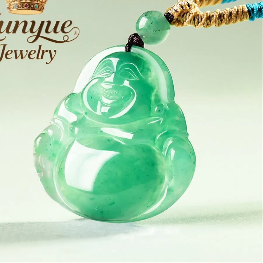 Authentic The Laughing Sage: African Jade Maitreya Buddha Talisman