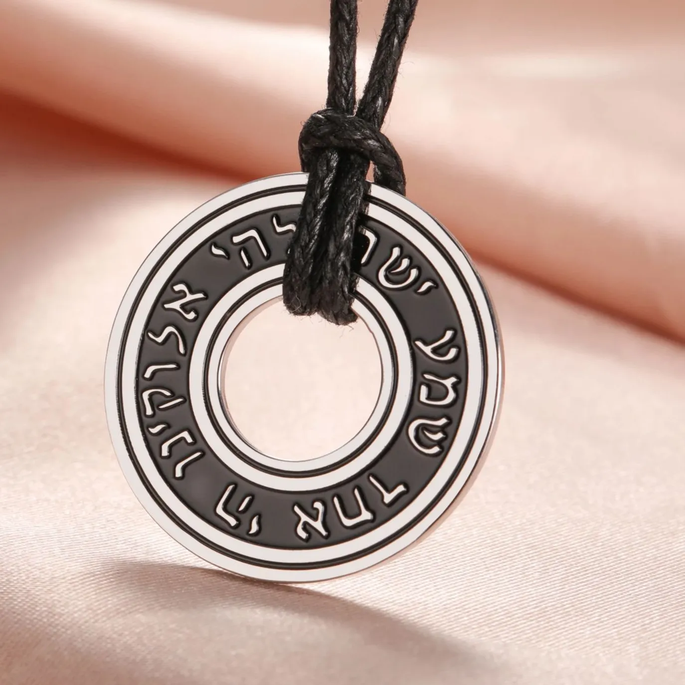 Authentic Likgreat Jewish Shema Hebrew Necklace Israeli Kabbalah Blessing Pendant Judaica Choker Amulet