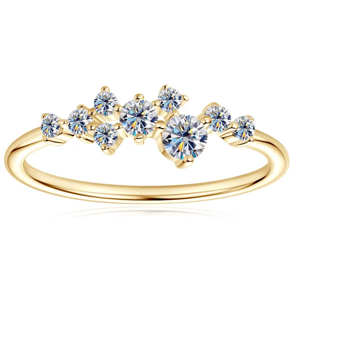Authentic Radiant Moissanite Celestial Ring of Eternal Light