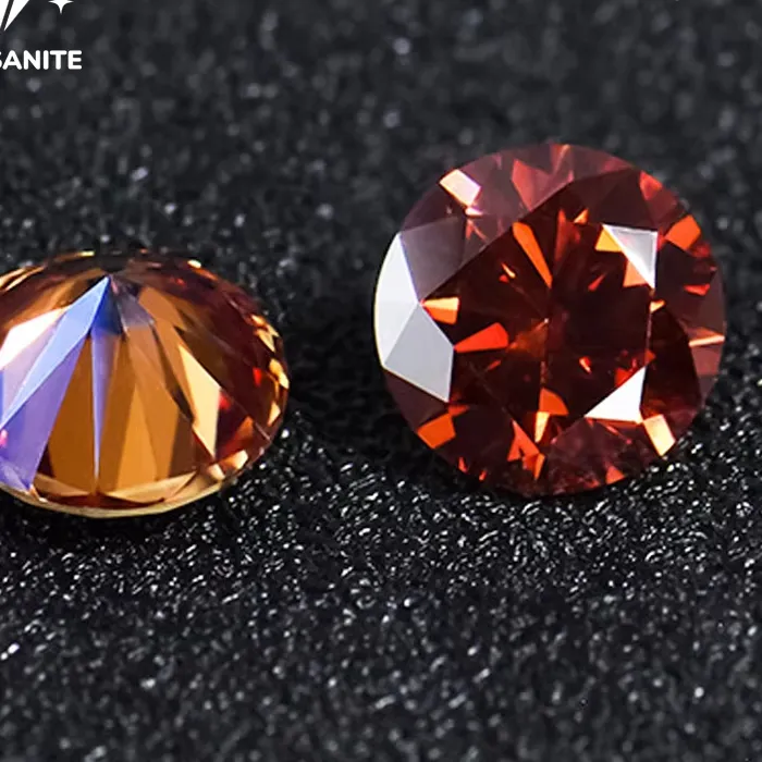 Authentic 1Pc 0.5/1/2/3/5Ct Watermelon Red Round Cut Moissanite, Engagement Ring Pendant Necklace Jewelry Production Selected Bare Stone
