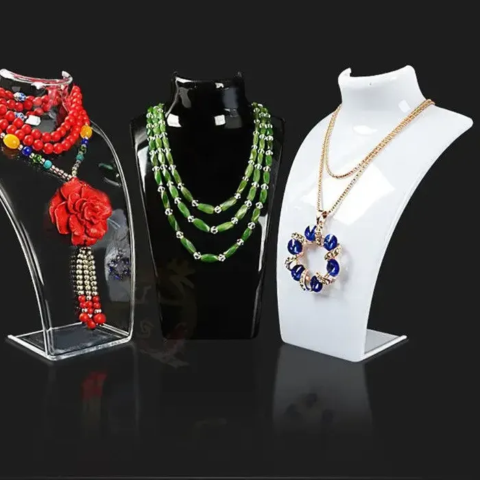 Authentic Three Colors 20*13.5*6cm Mannequin Earring Necklace Jewelry Pendant Display Stand Holder Show Decorate Retail