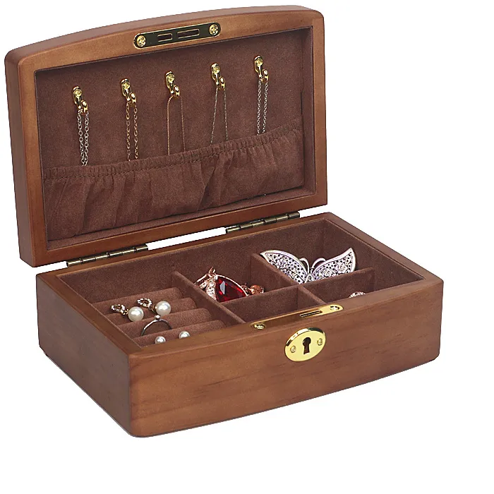 Authentic Wood Jewelry Storage Box Display Earring Rings Box Jewelry Organizer Box Luxury Jewelry Packaging Box Bracelet Package