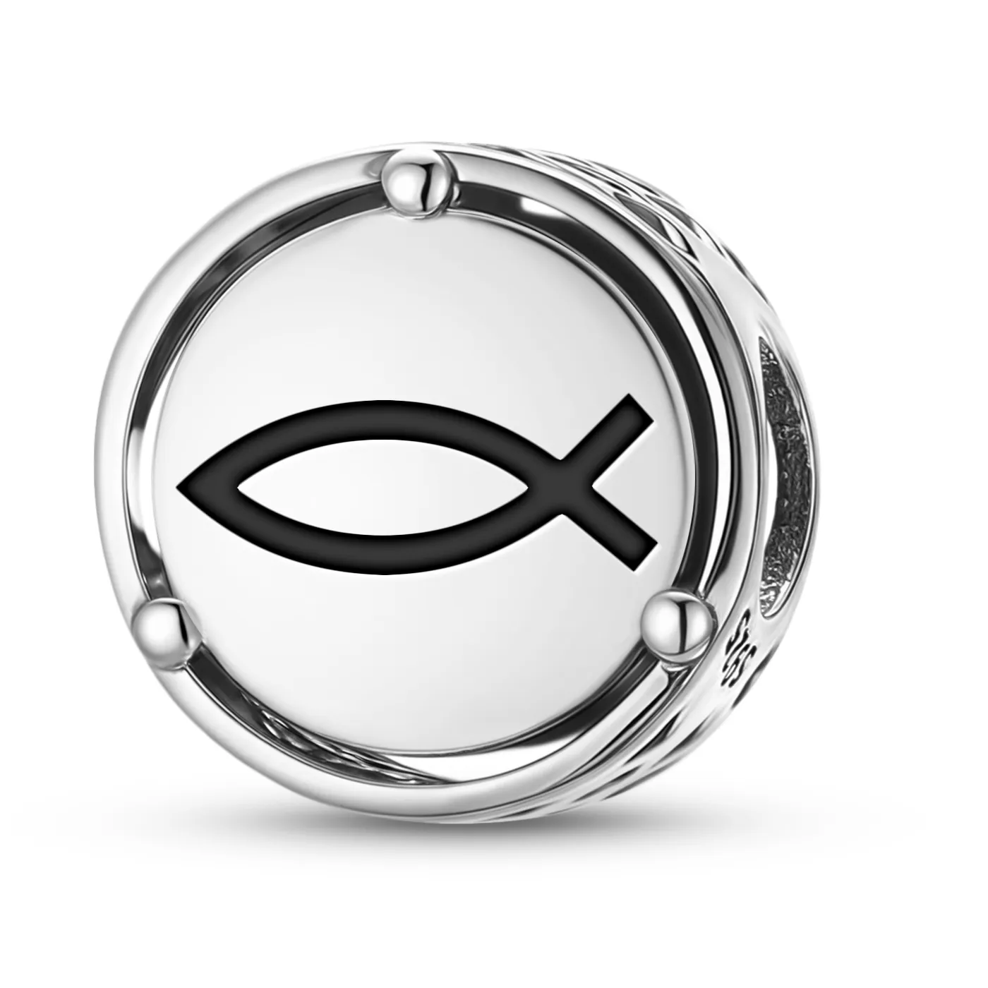 Authentic Sacred Ichthys Christian Faith Charm - Sterling Silver Divine Flow Talisman