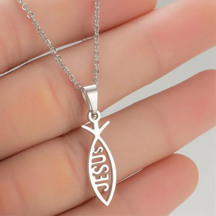 Authentic Ichthys of Protection - Stainless Steel Pendant of Sacred Guidance