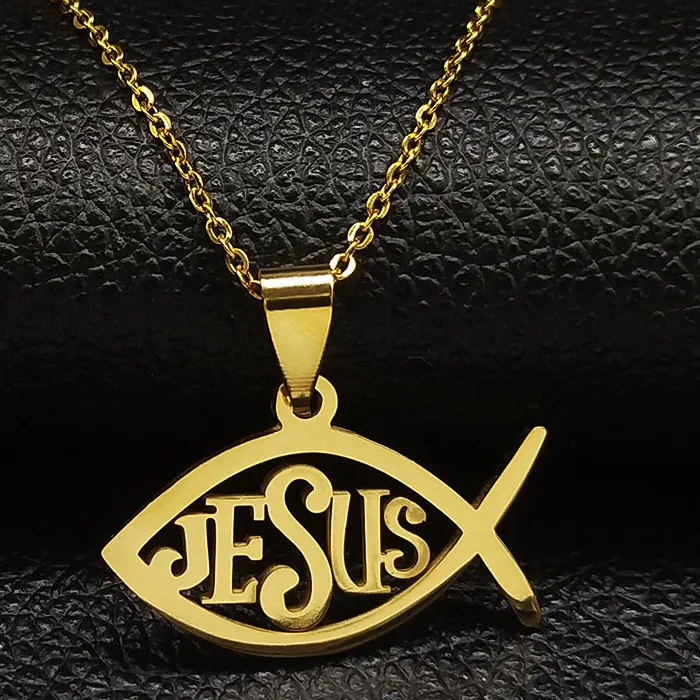 Authentic Divine Ichthys Emblem – Sacred Stainless Steel Pendant