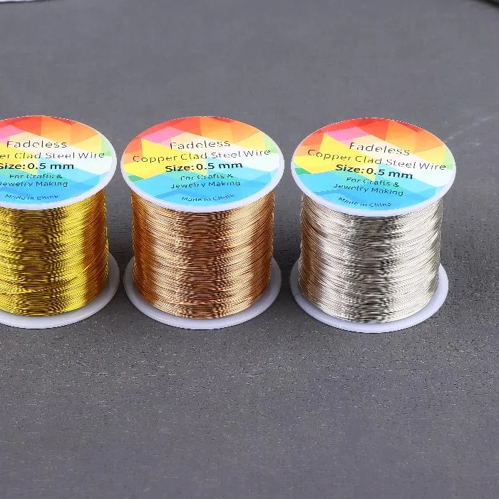 Authentic 100m/328ft Fadeless Copper Clad Steel Wire Bendable Metal Sculpting Wire For Craft Floral Jewelry Making 0.3/0.4/0.5mm
