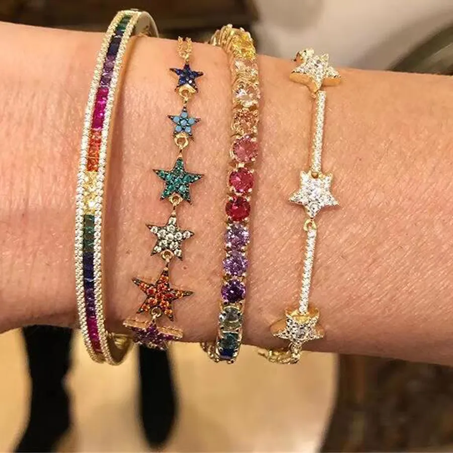 Authentic Stellar Protection: Celestial Chain of Zirconia Stars