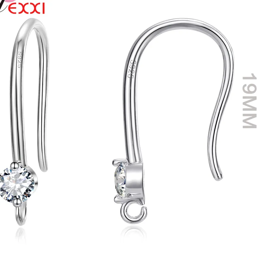 Authentic 1Pair Fashion швензы 925 Sterling Silver Ear Hooks Earrings Clasps Findings Earring Wires For Jewelry Making Supplies Wholesale