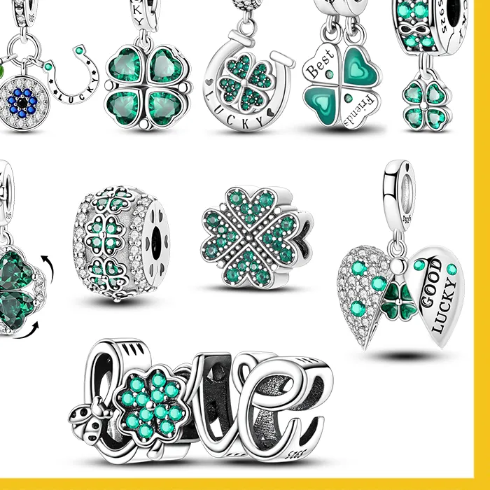 Authentic Verdant Fortune Clover Charm - Aura Infused Sterling Silver Amulet