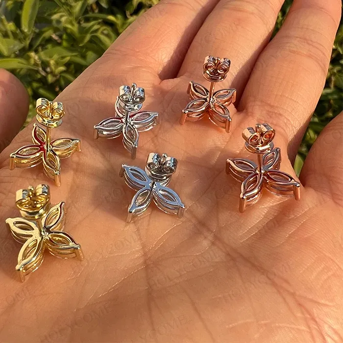 Authentic The Verdant Fortune: Marquise-Cut Clover Talisman Earrings
