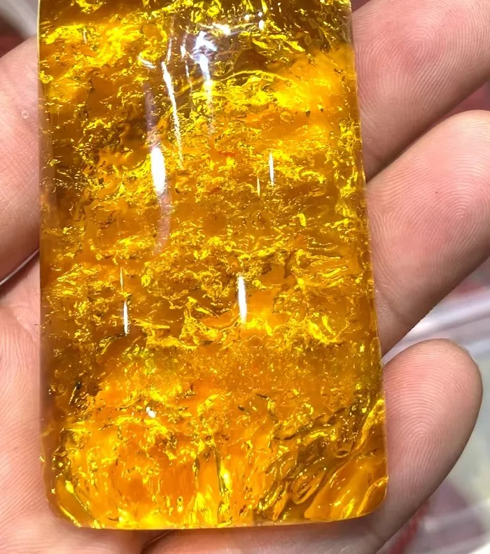 Authentic Natural Mexican Amber Beeswax Rough Stone Pendant Certificate 60 40 12Mm Lady Birthday