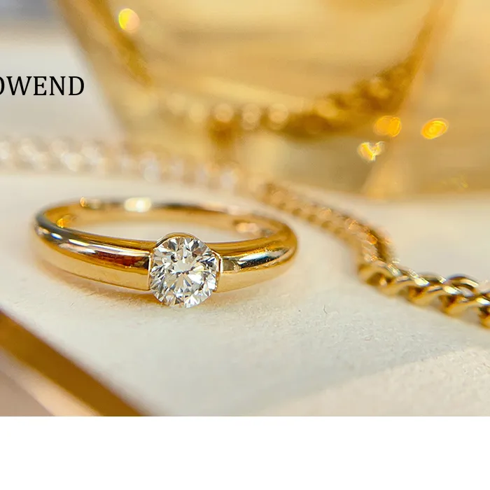 Authentic Radiant Solstice Ring: 18K Gold Solace for the Heart