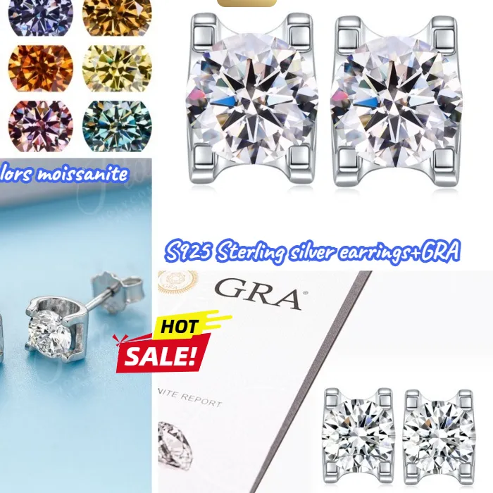 Authentic Celestial Harmony: Birthstone Moissanite Earrings