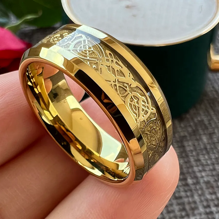 Authentic Dragon's Embrace The Guardian's Tungsten Band