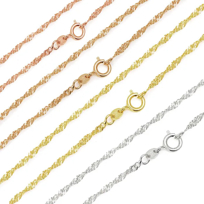 Authentic Tides of Serenity: Rose Gold Water Wave Necklace
