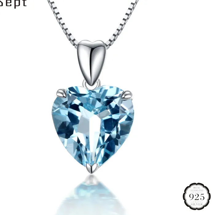 Authentic The Azure Heart Sapphire Pendant in Sterling Silver