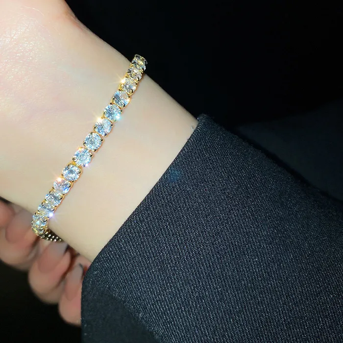 Authentic Mystical Harmony: 3MM Moissanite Tennis Bracelet of Radiant Protection