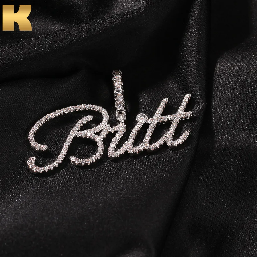 Authentic The Gilded Sigil: Custom Cursive Script and Radiant Tennis Chain