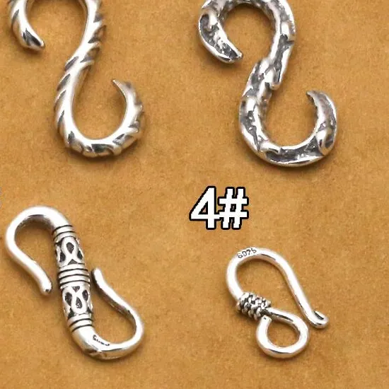 Authentic Handmade 100% 925 Silver Jewelry Hook Sterling Silver Jewelry Claps Pure Silver DIY Jewelry S Hook