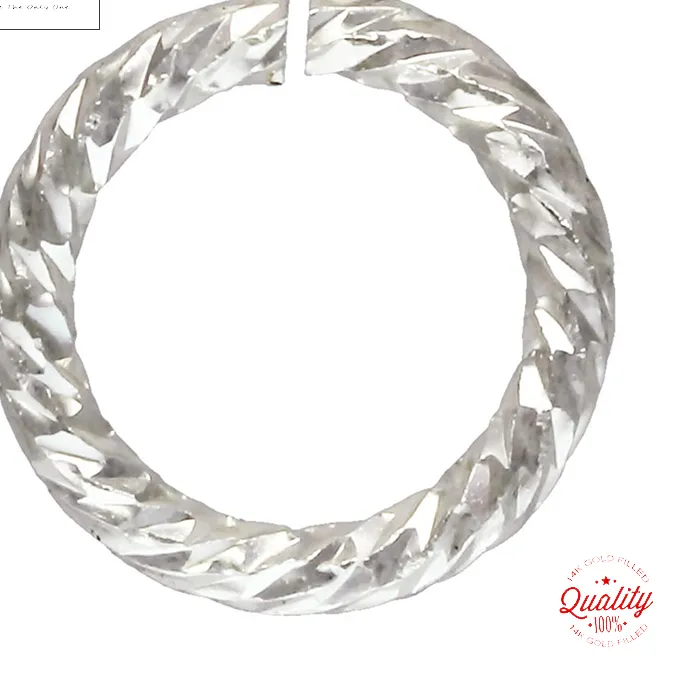 Authentic 925 Sterling Silver Twist Jump Rings, Open Snap Close Sparkle Rings 4/5/6/6.8mm Strong Jewelry Findings Sparkle Jump Ring