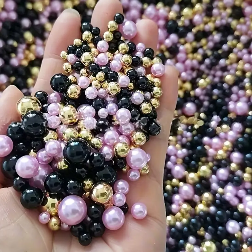 Authentic 3-8mm Black purple matching, acrylic beads, loose beads, acrylic beads, DIY bracelet, necklace, decorative beads, holiday gifts