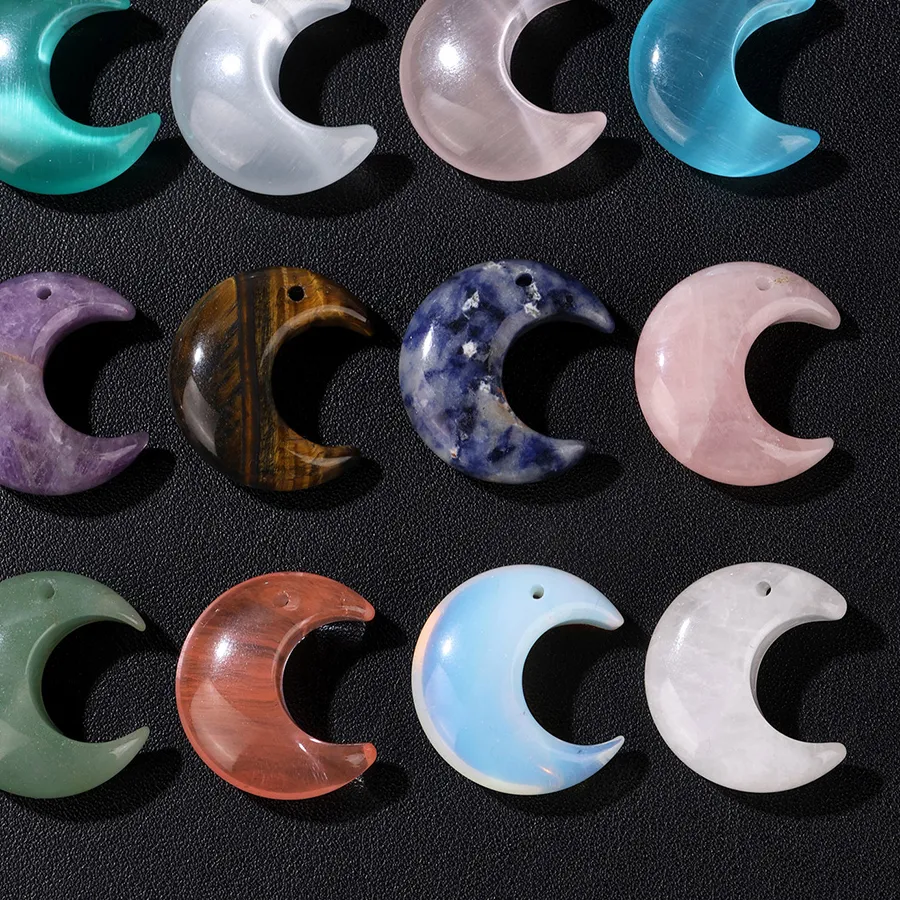 Authentic Celestial Amethyst Crescent Moon Talismans